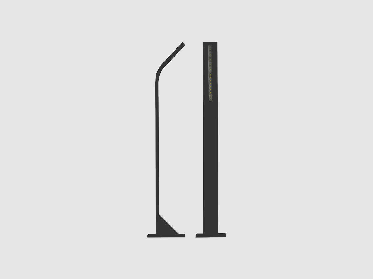 Venkovní LED osvětlení STIK M, barva RAL7016, H-750mm