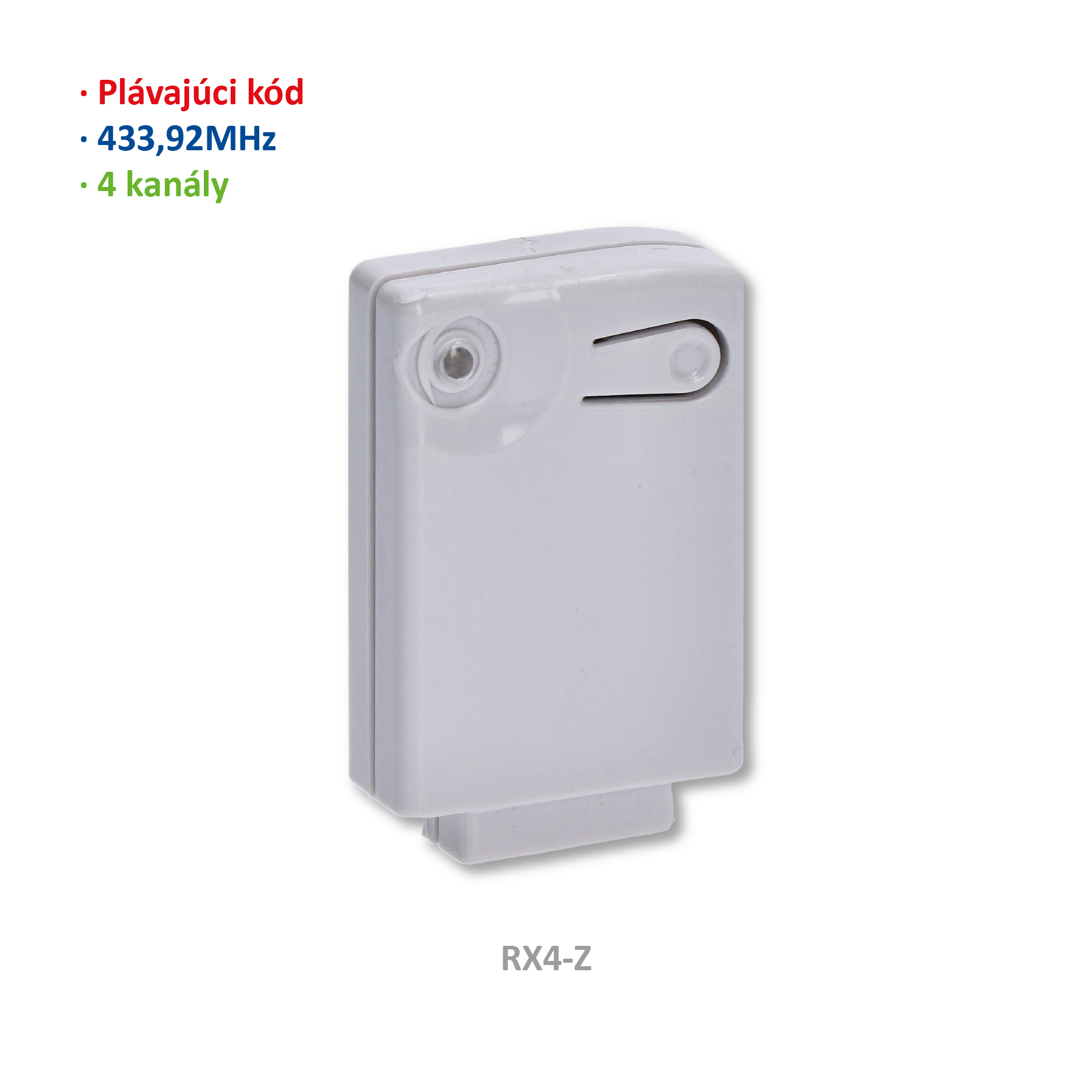 Dočasná verze přijímač interní 4-kanálový, plovoucí kód
