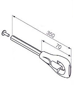 Adaptér s okem L-350 mm