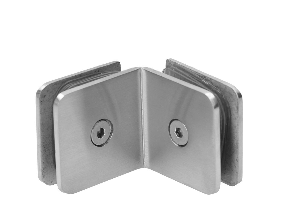 Svorka skla mezi skla 90°, sklo 8 - 10 mm, AISI 304