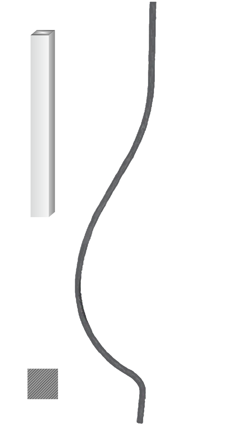 Tyč 12 x 12 mm, 900 x 170 mm