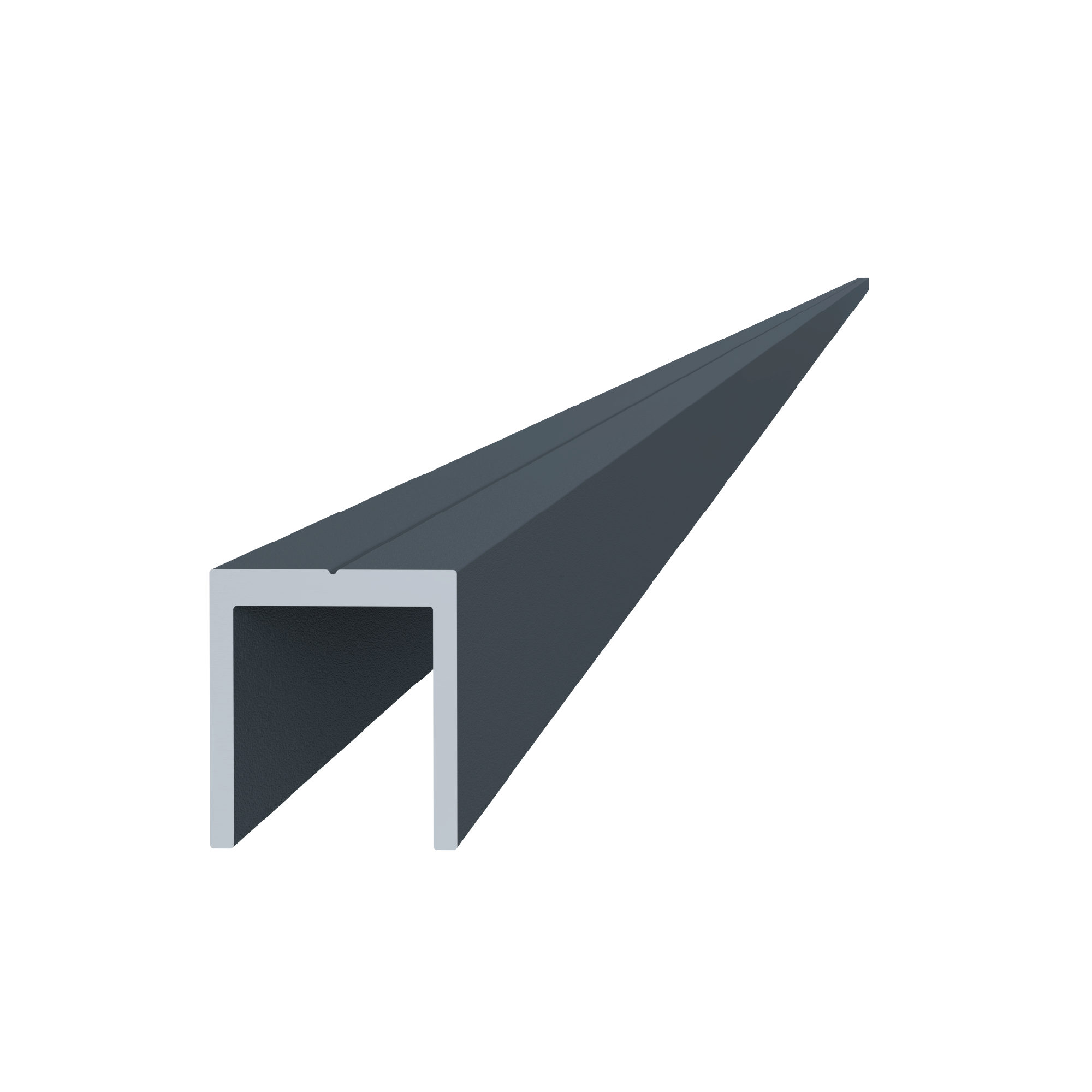 U profil 20.5x22mm, L-6000mm, prášková struktura RAL7016
