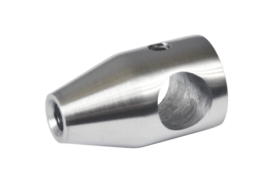 Držák tyče ø 12 mm, plochý, závit M5, broušená AISI 304