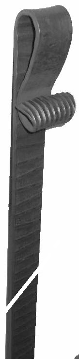 Klapačka, černá  S235, 40x6x1900mm