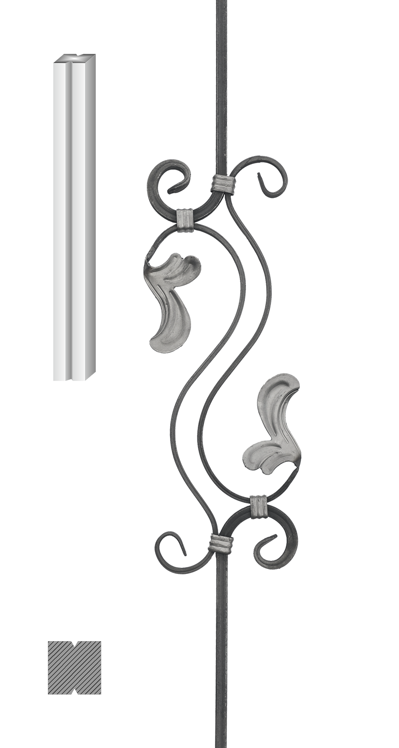 Tyč 12 x 12 x 960 mm, ornament 440 x 150 mm