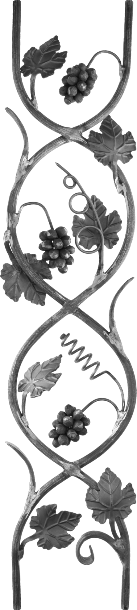 DO VYPRODÁNÍ ZÁSOB - Kovářský ornament H215 mm, L1000   mm, ø14 mm
