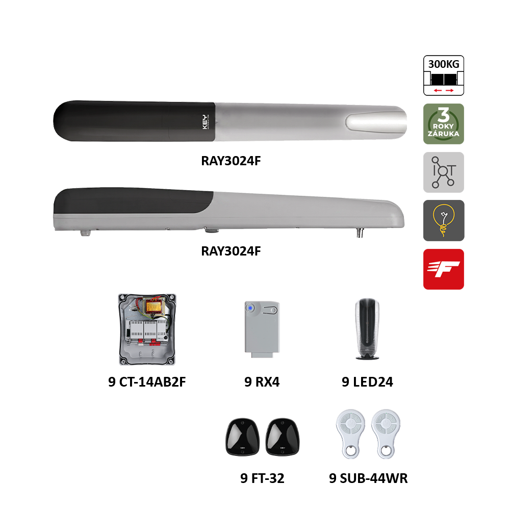 RAYKIT FAST pro dvoukřídlou bránu do 3m/křídlo