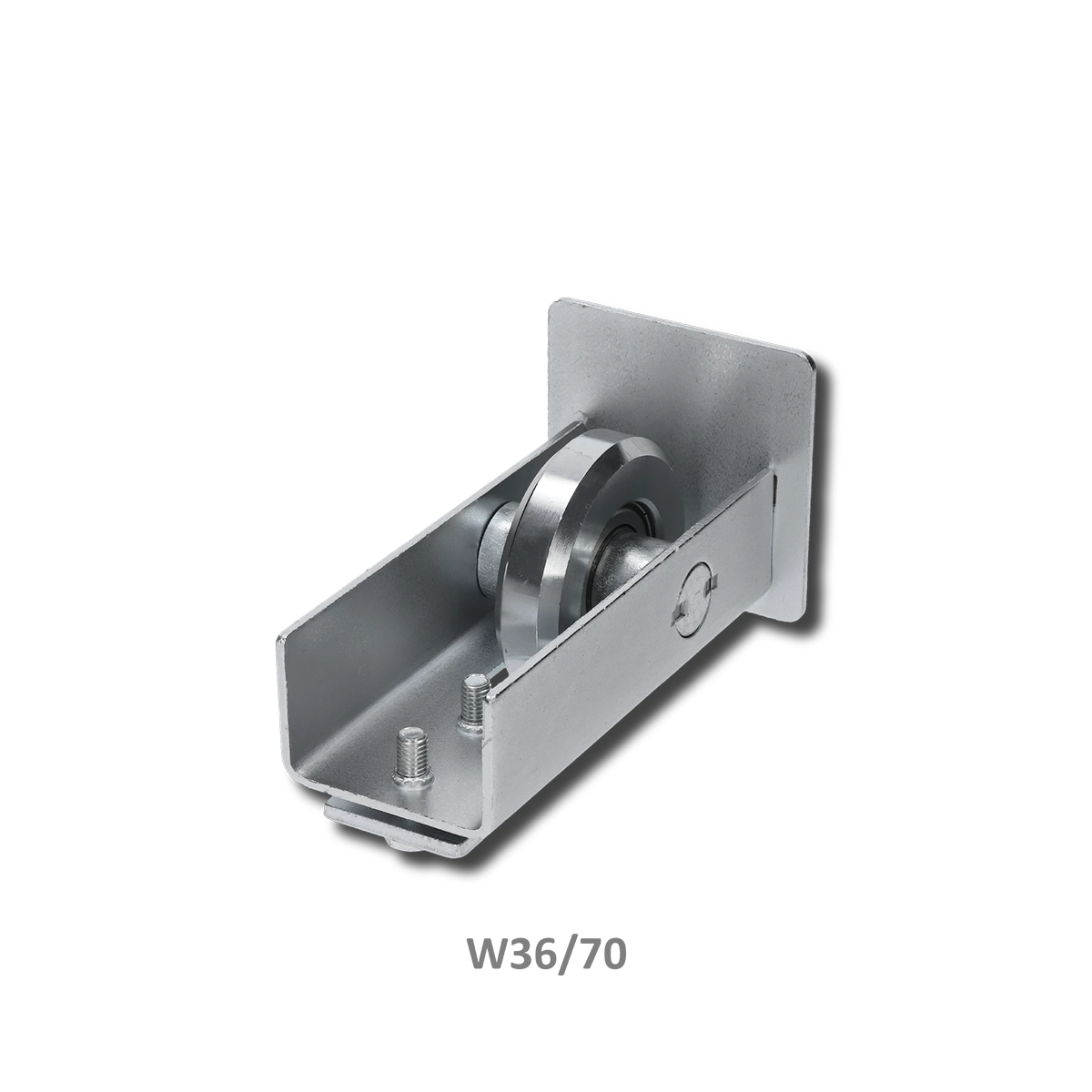 Náběhové kolečko samonosné brány pro profil 70 x 70 x 4 mm