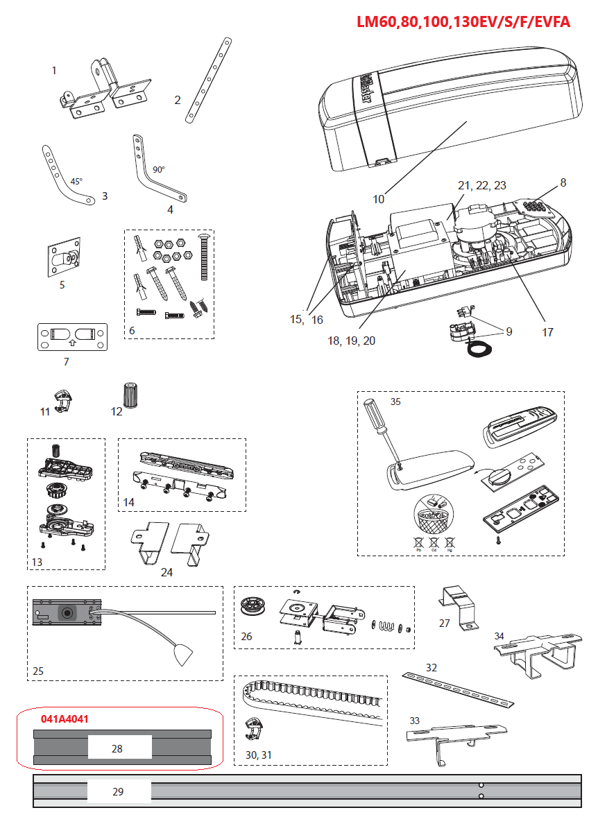 041A4041 spojovací díl pro C-profil kolejničku