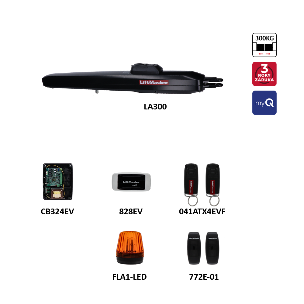 LiftMaster sada pro jednokřídlovou bránu do 3m/křídlo s myQ