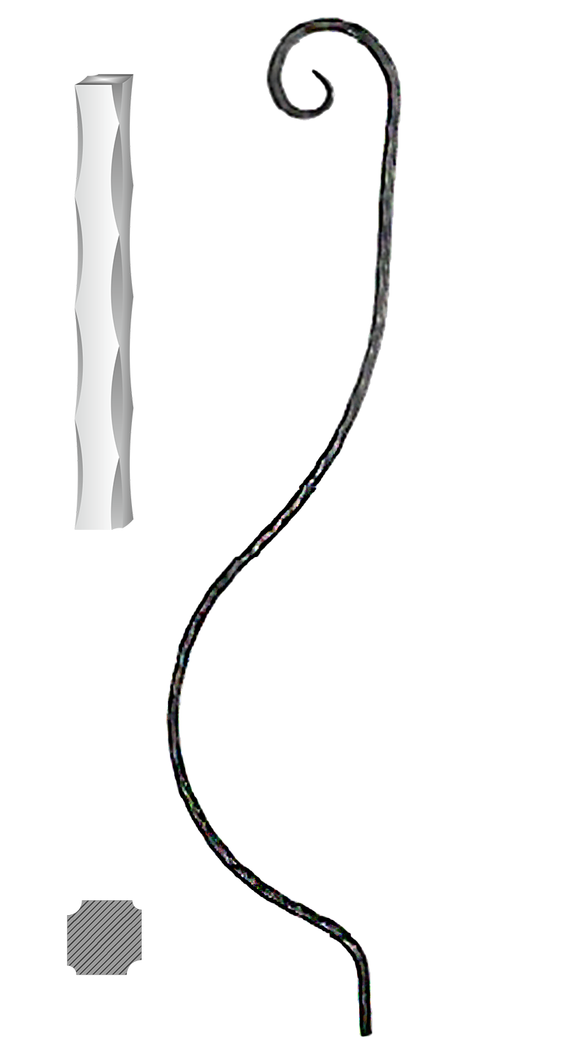 Tyč 12 x 12 mm, 1000 x 210 mm