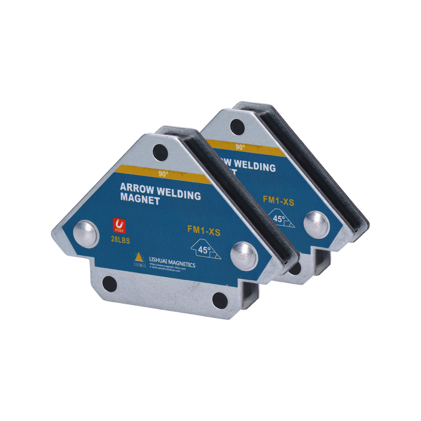 Svařovací magnet, 12.5kg, měřící úhly: 45, 90, 135, feritový