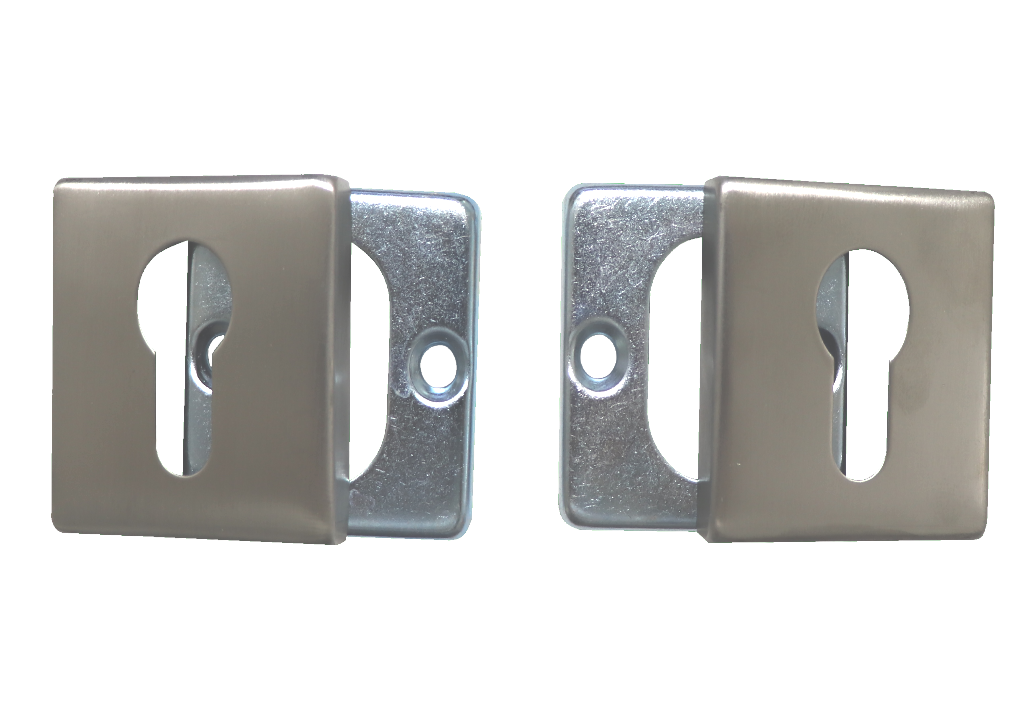 Čtvercová rozeta na cylindrickou vložku, broušená AISI304