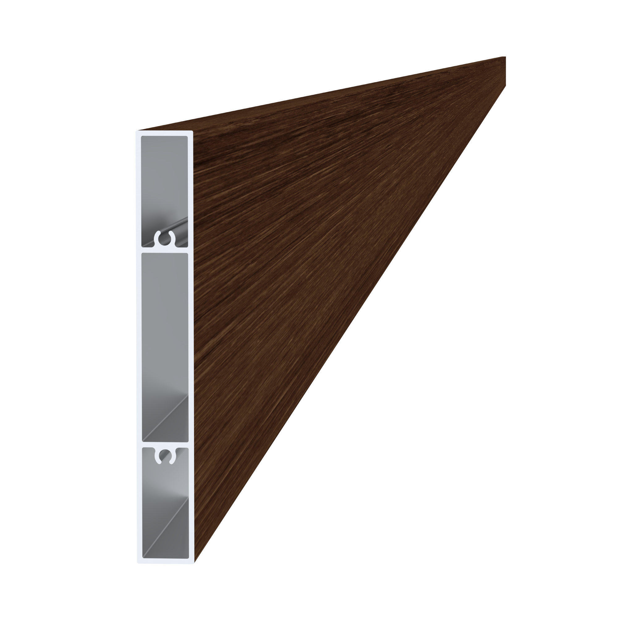 Al profil 120 x 16 x 6000 mm, lak se strukturou OŘECH