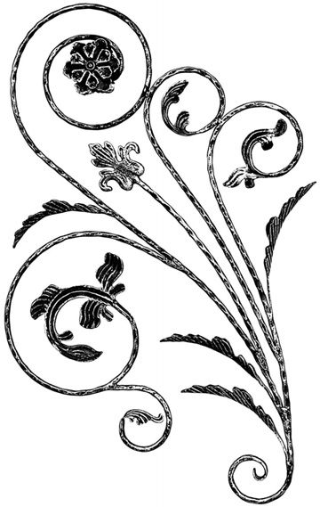 DO VYPRODÁNÍ ZÁSOB - Kovářský ornament H 1080 x L 600 mm,12 mm