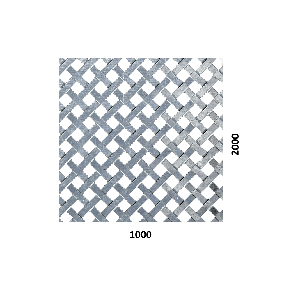 Děrovaný Fe plech tkanina, otvor 10 x 10 mm, rozteč 17 mm