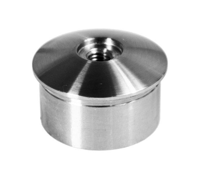 Spodek držáka madla, M8, ø 42,4 mm, broušená AISI 304