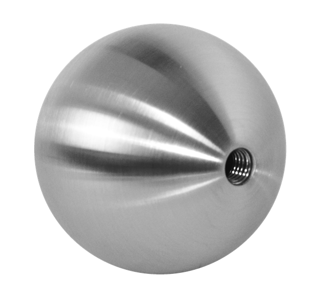 Koule dutá se závitem M8 / ø 60 mm, broušená nerez AISI 304