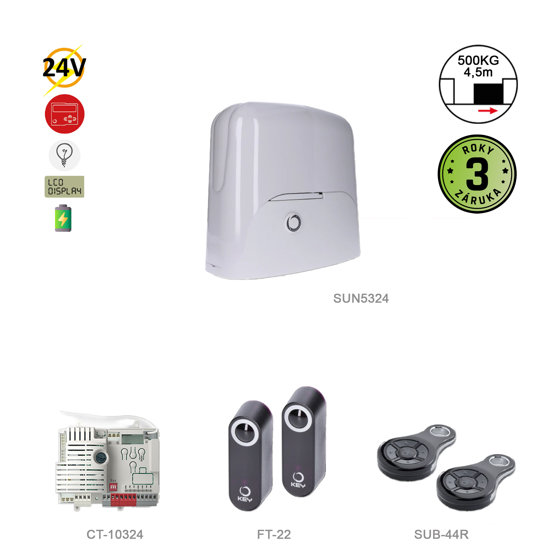 SUNKIT pro posuvnou bránu do 500kg