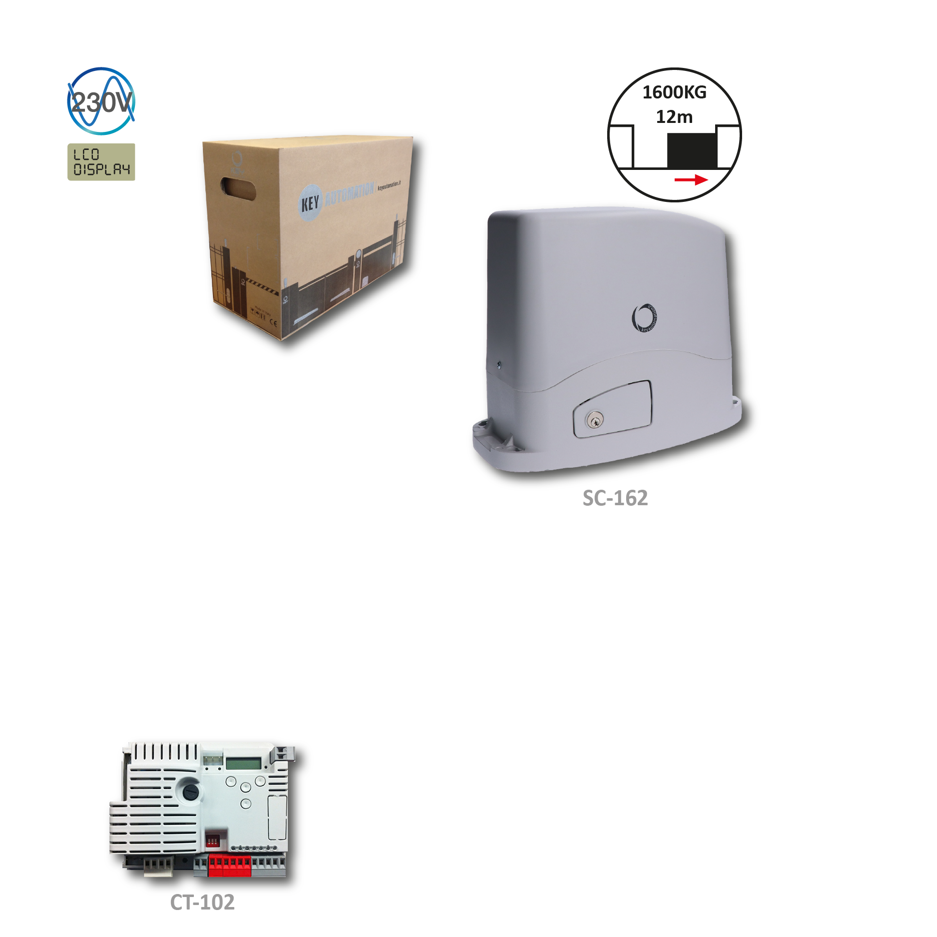 TURBO160 pohon pro posuvnou bránu do 1600kg