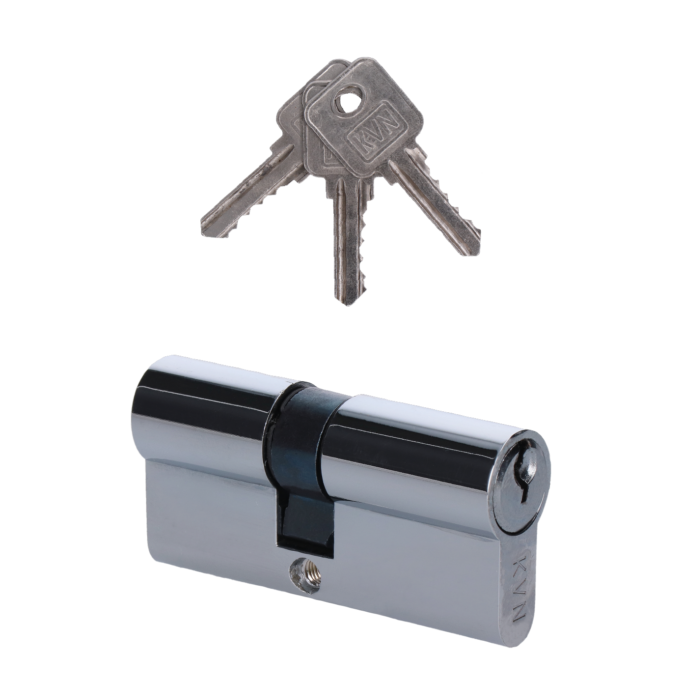 Cylindrická vložka EURO 30/35mm, nikel-satina, 3 klíče, šroub M5x65mm