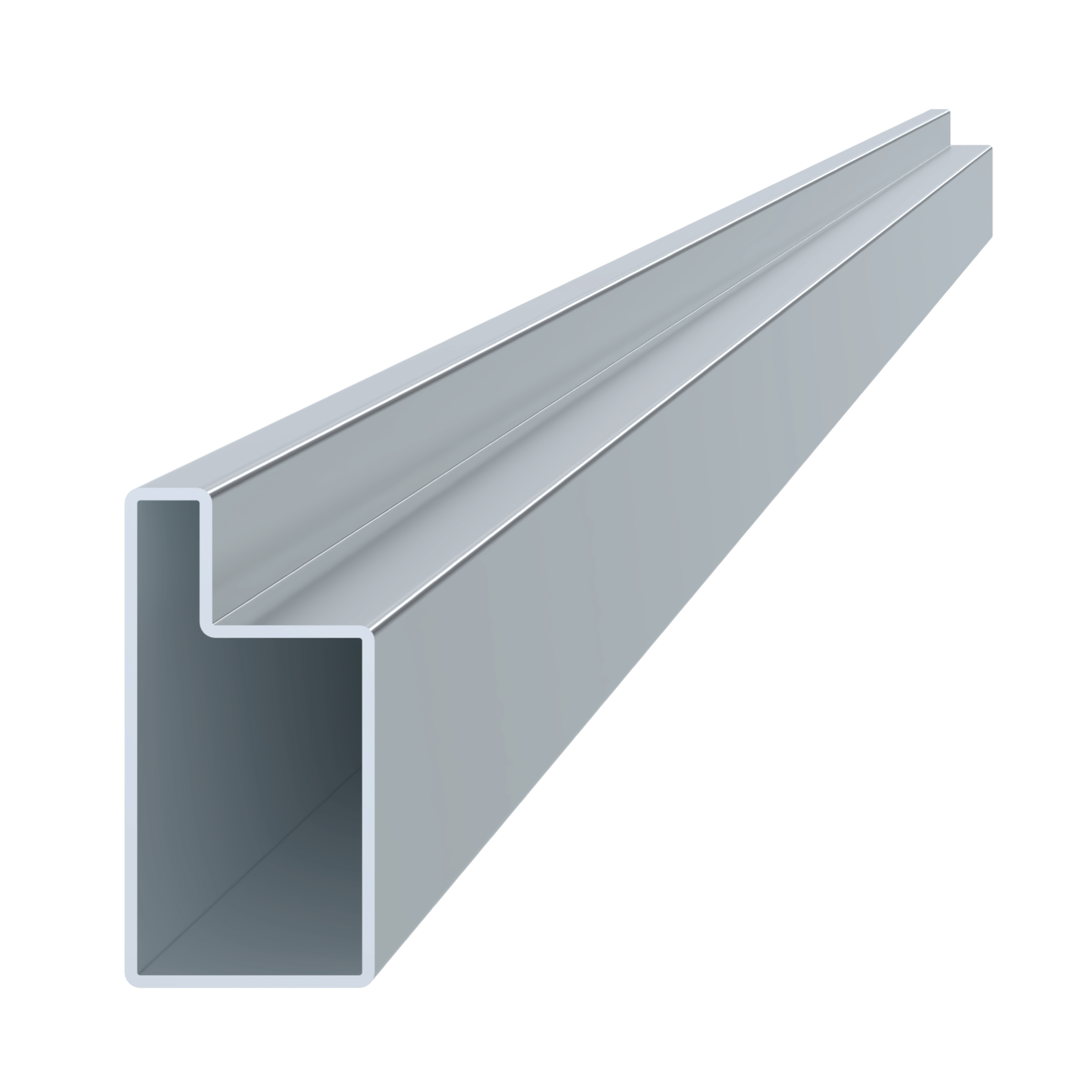 Pozinkovaný uzavretý profil L 80 x 40 x 58 x 6000 mm