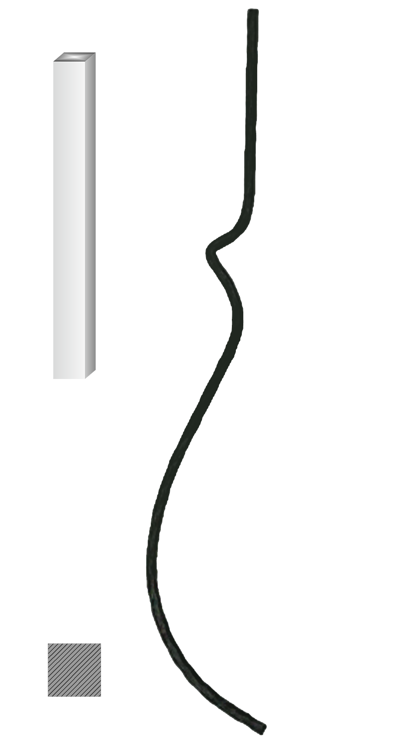 Tyč 12 x 12 mm, 900 x 170 mm