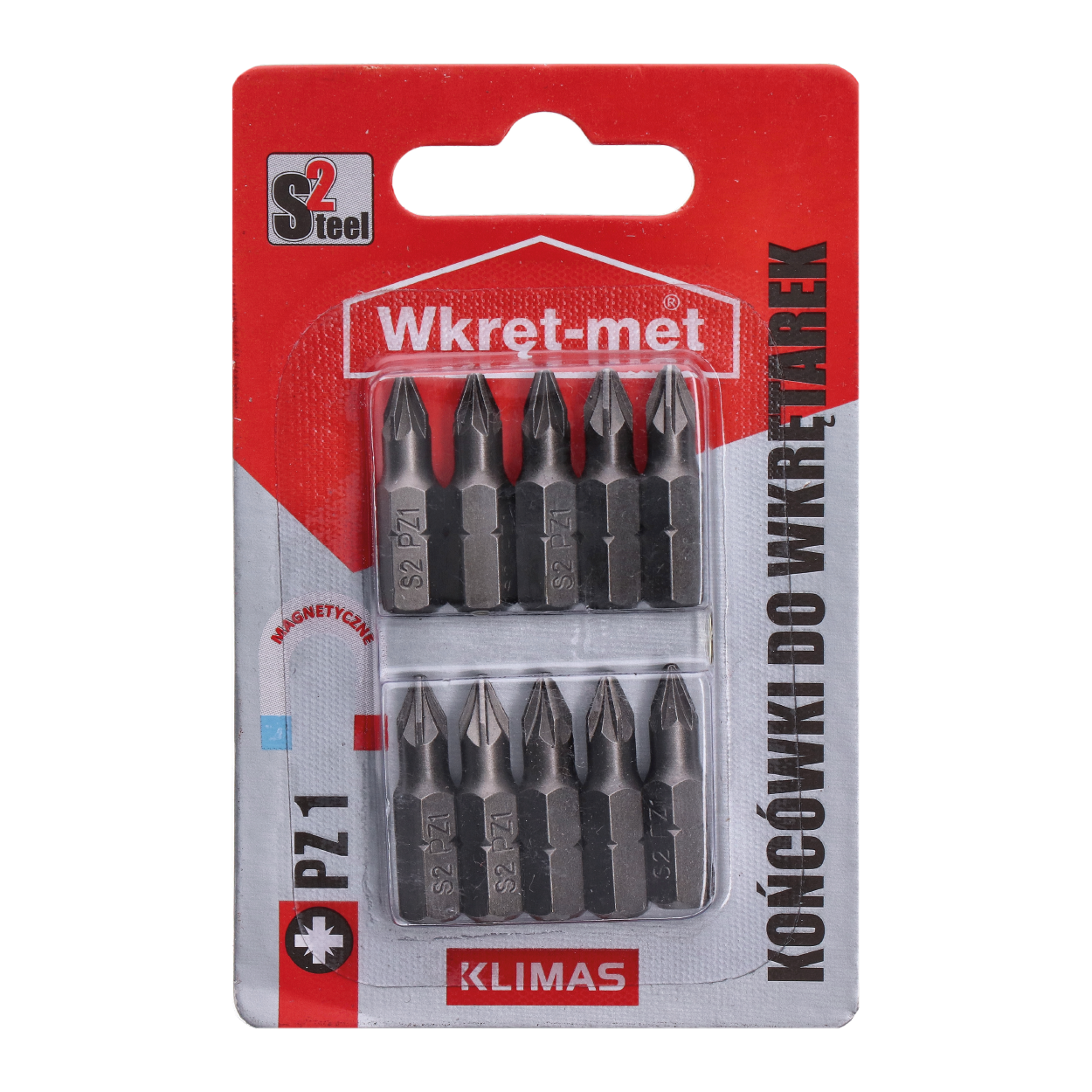 10 dílny blister bitů PZ1, délka 25mm