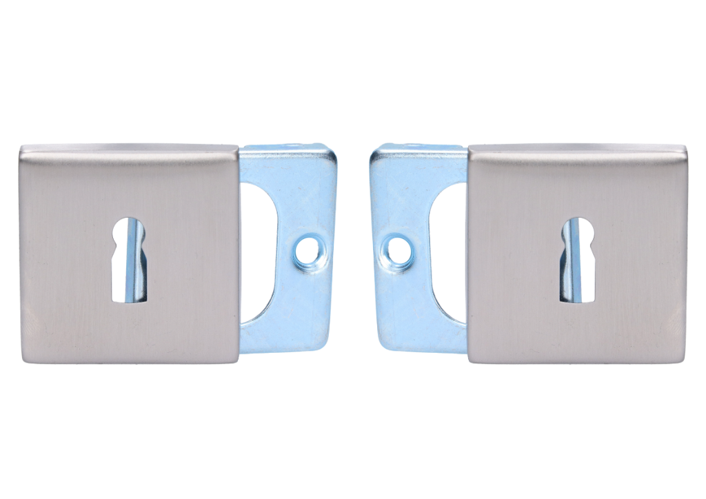 Čtvercová rozeta na dózickou vložku, broušená AISI304