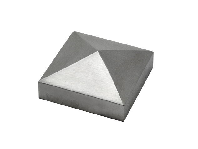 Ukončení stříška jeklu 40 x 40 mm, broušená nerez AISI 304