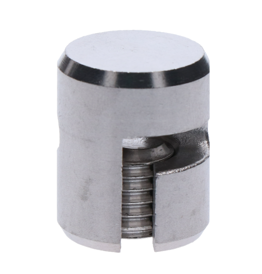 Úchyt pro nerezové lanko ø4 mm, broušená nerez K320 / AISI304