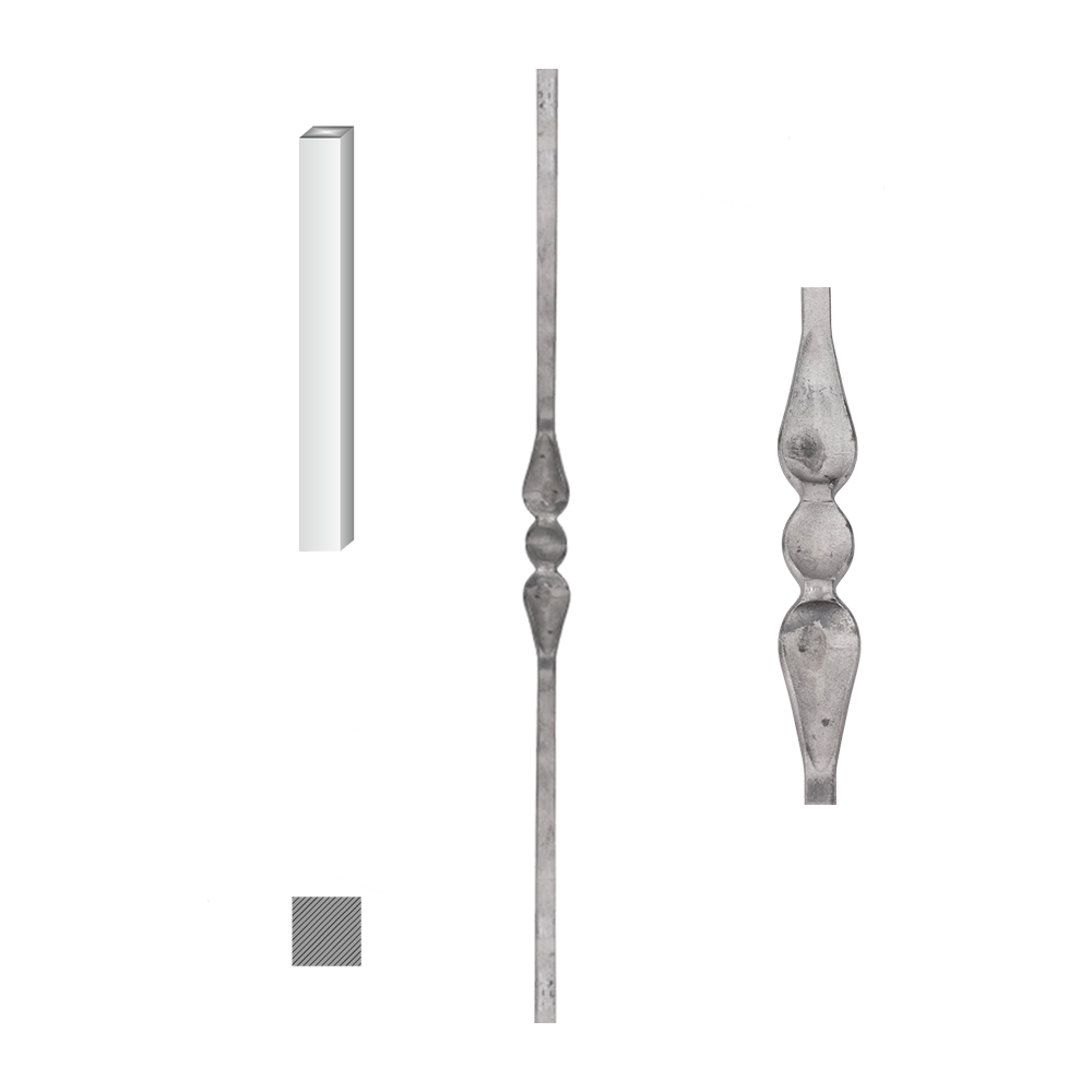 Tyč 12 x 12 x 900 mm, kovaná