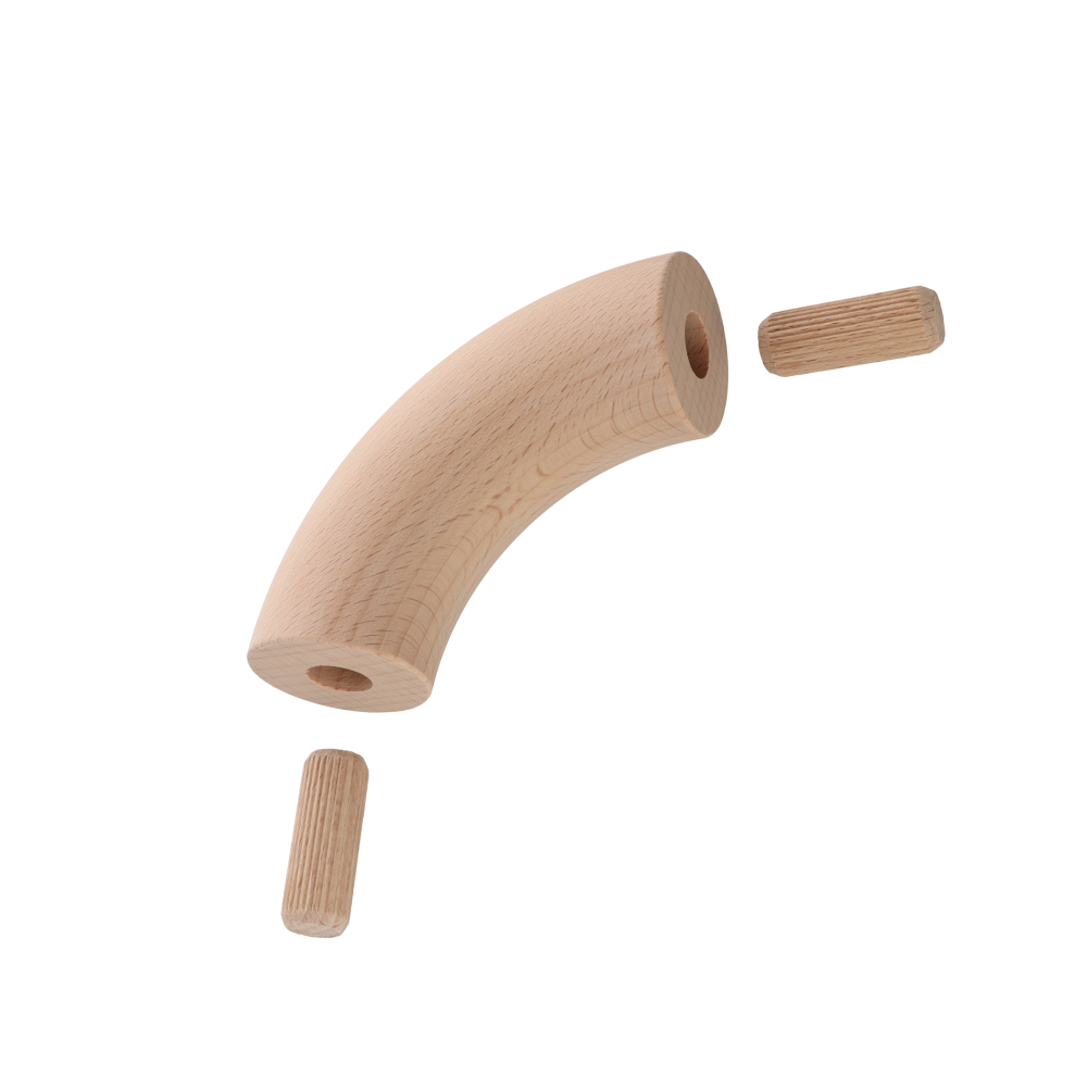 Spojovací oblouk ø 42 mm, buk, broušený povrch bez nátěru