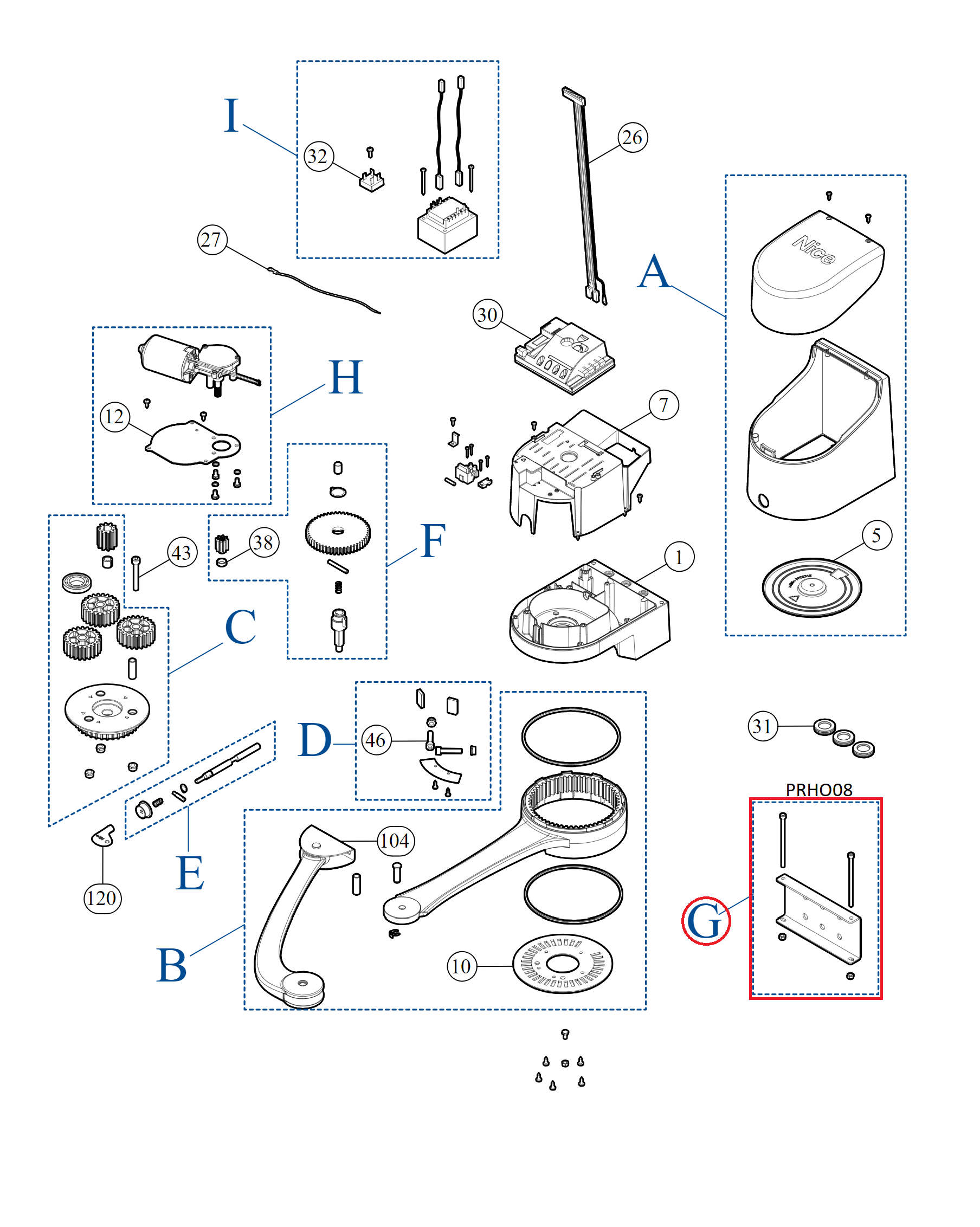 PRHO08 kit držáku ramena pro HOPP