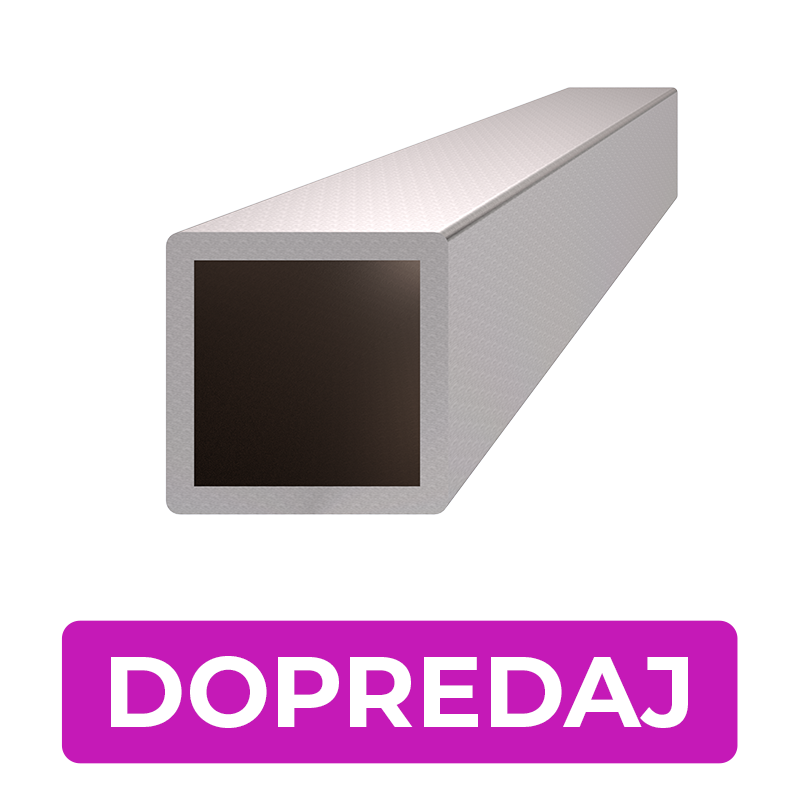 DOPRODEJ profil 15 x 15 x 1,5 x 2000 mm, broušená AISI 304
