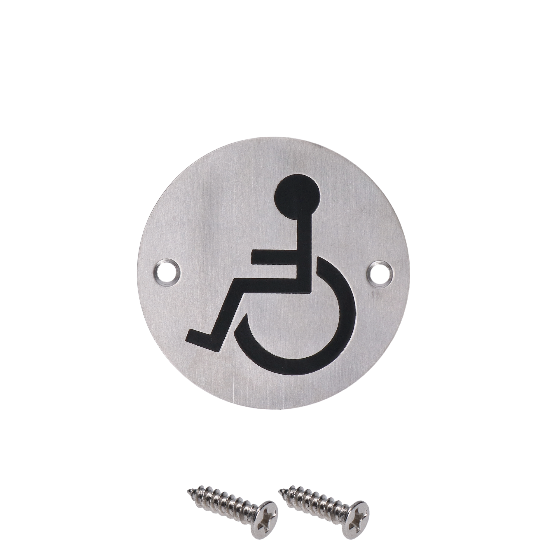 Piktogram `Invalid`, kulatý, broušená nerez AISI304