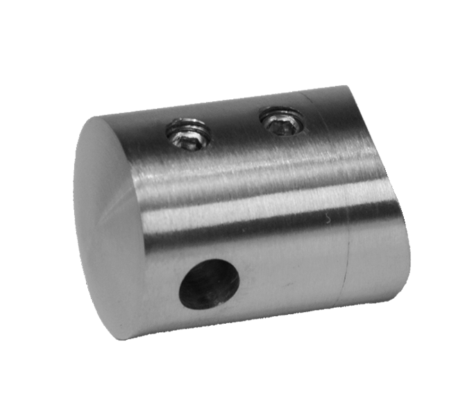 Držák lanka ø 5 mm, se zajištěním, na trubku ø 42,4 mm (30x22 mm), broušená nerez K320 / AISI304