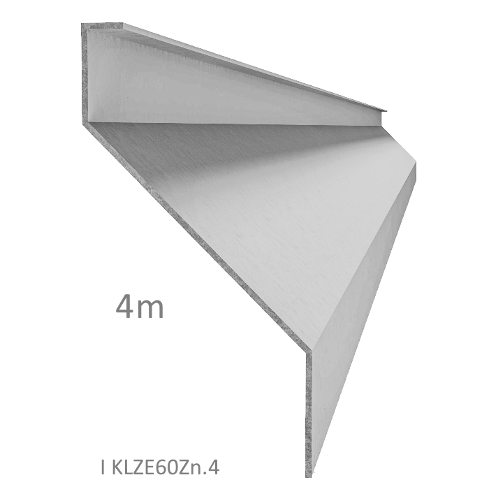 Z-profil lamela 4000mm, pozink s vyztuženou hranou 10mm