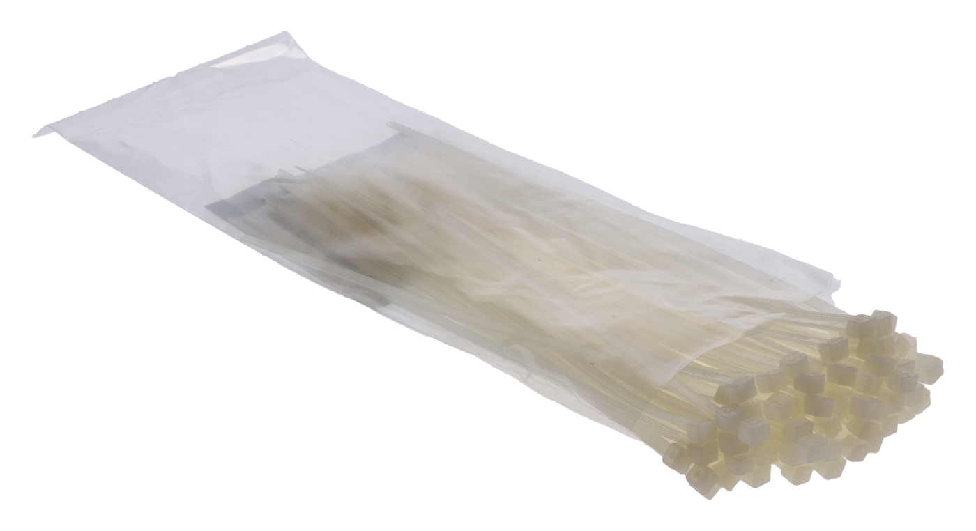 Sťahovacia páska / viazacia páska, natural, 100ks balenie, D:2.5 L:100