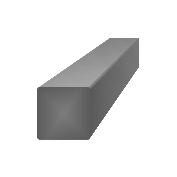 Tyč čtvercová plná 8 x 8 x 6000 mm, černá S235, hladká