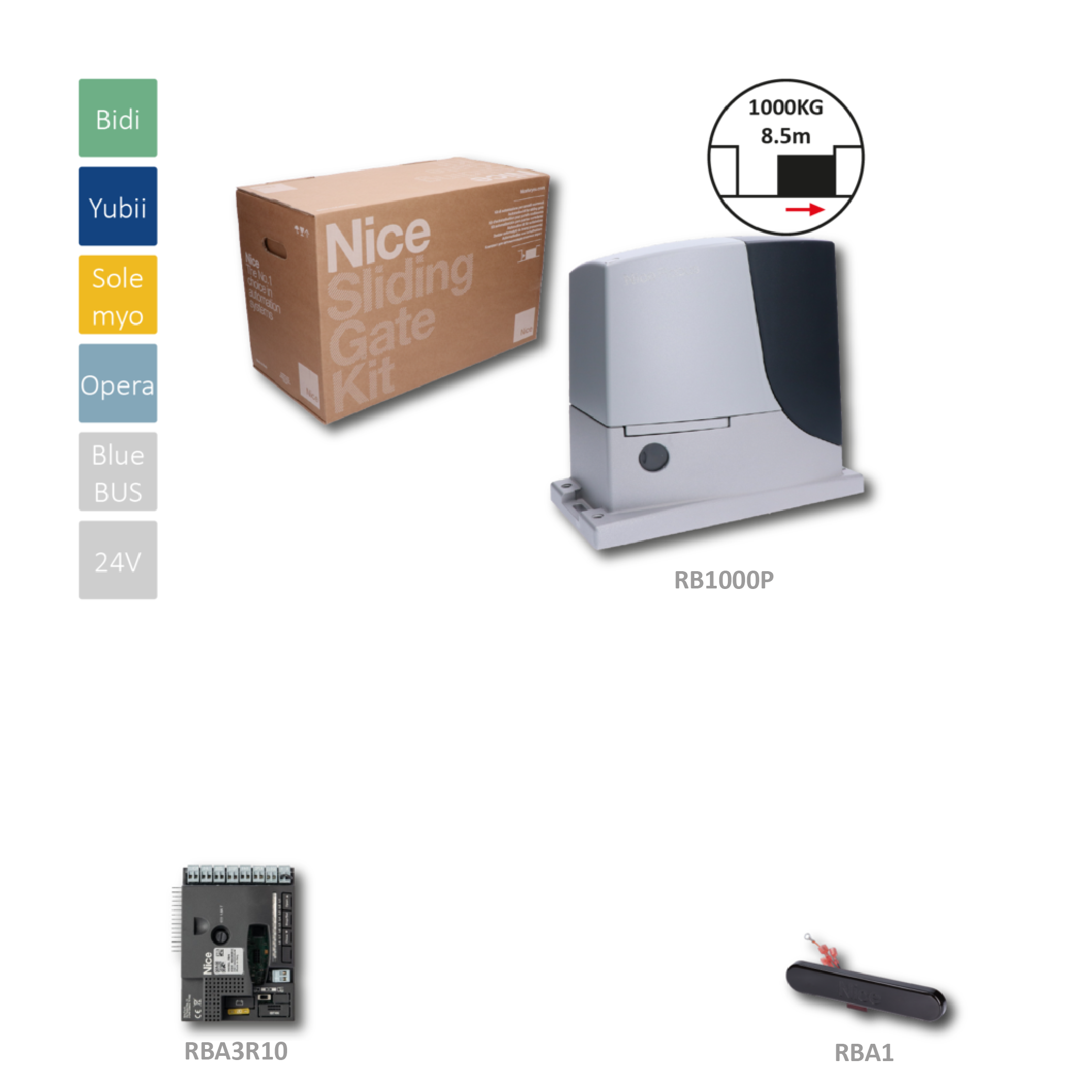 ROBUS1000P pohon na posuvnou bránu do 1000kg