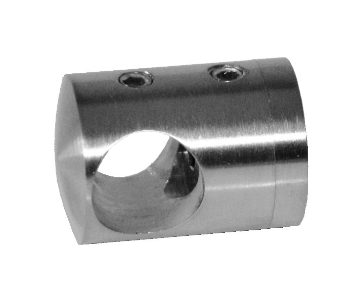 Držák tyče ø 14 mm, plochý, broušená nerez AISI 304