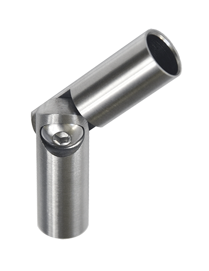 Spoj s kloubem, ø 10 mm (0-100°), broušená nerez AISI 304