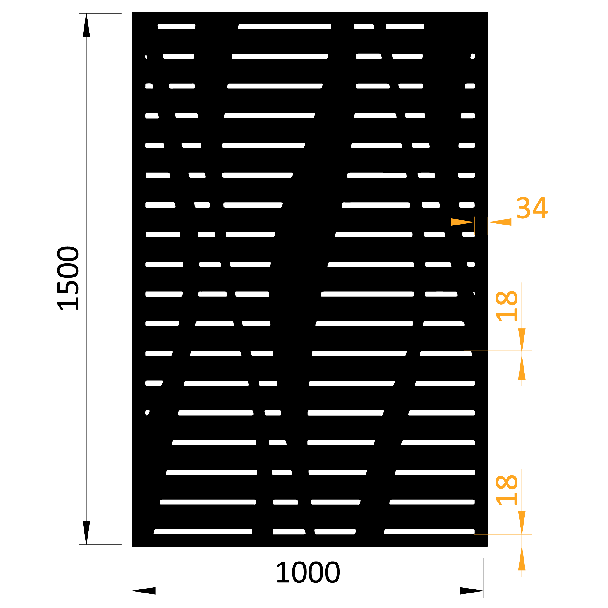 Plech, vzor 9341, 1000x1500x2,0mm, bez povrchové úpravy