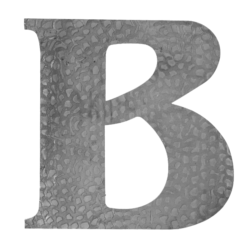 DOPREDAJ Domové písmeno B, 170 x 170 mm, zdobené, bez úpravy