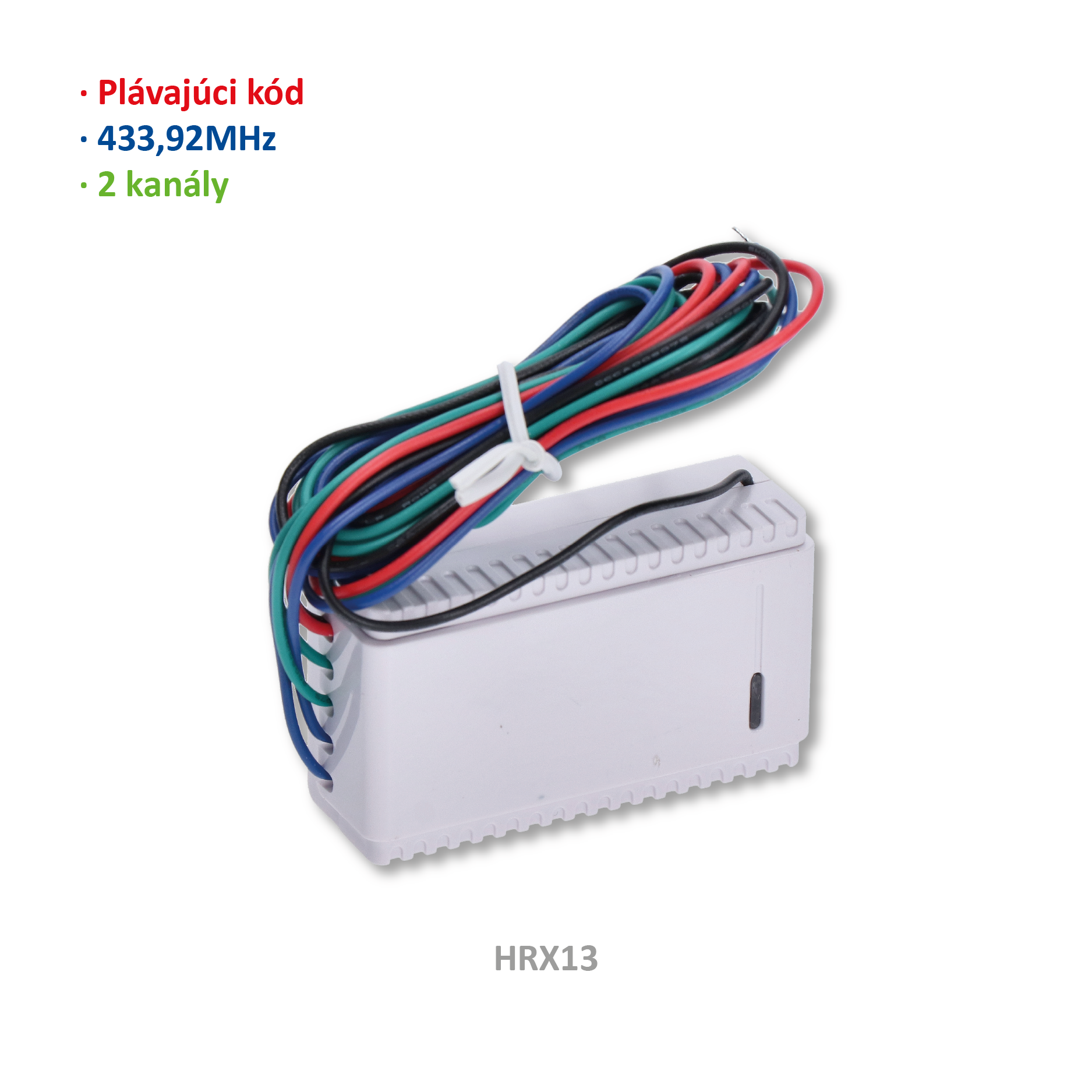 R5113 přijímač externí 2-kanálový, plovoucí kód (433,92 MHz)
