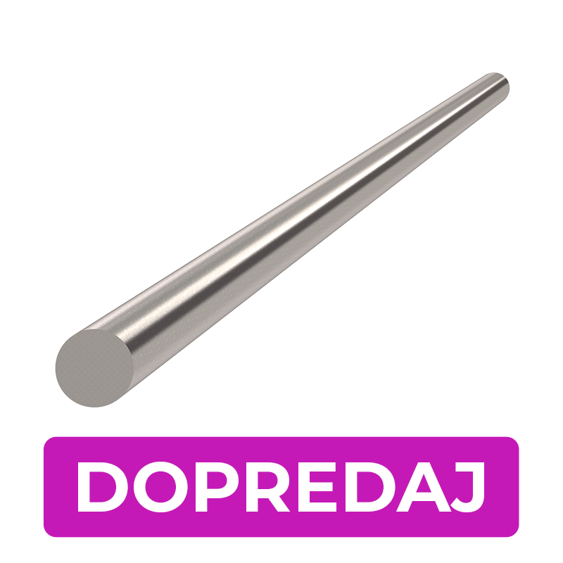 DOPRODEJ tyč ø 8 x 1000 mm, kartáčovaná nerez AISI 304