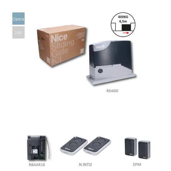 ROAD400KIT-Z sada pohonu pro posuvné brány do 4,5 m/400 kg