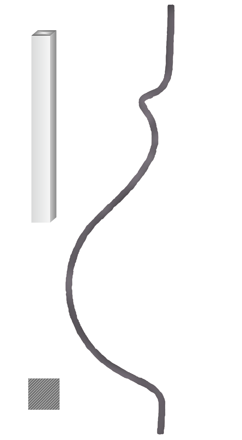 Tyč 12 x 12 mm, 900 x 220 mm