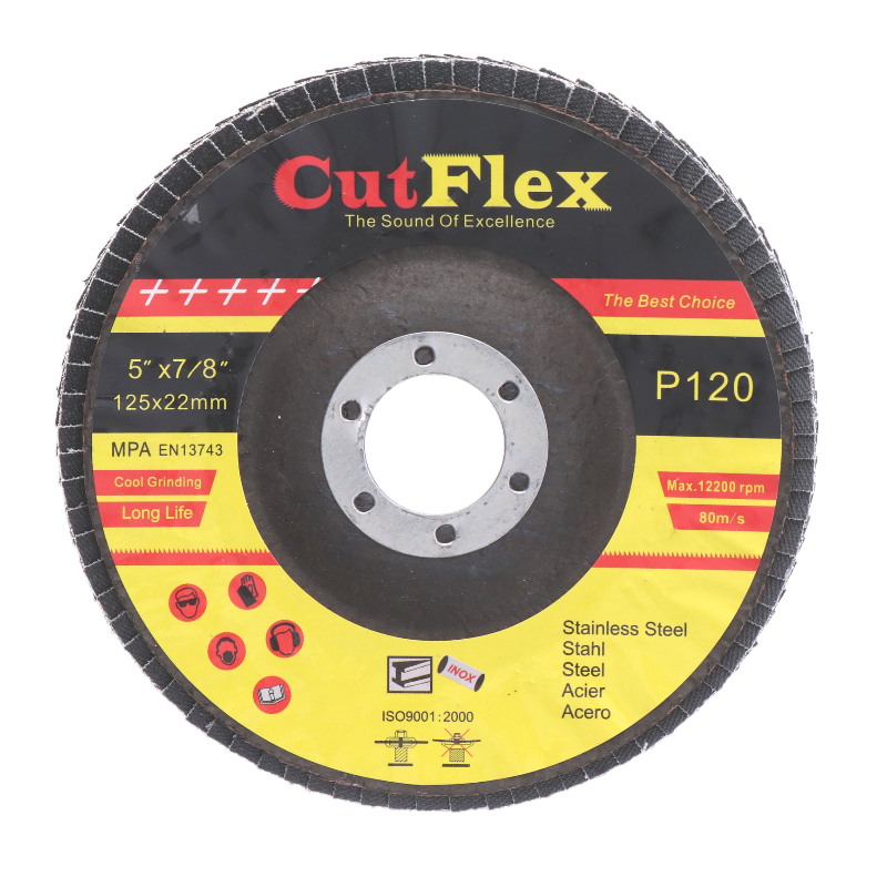 Lamelový brusný kotouč na ocel a nerez, ø 125 mm, zrno 120